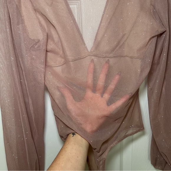 Windsor Shimmering Mauve Long Sleeve Bodysuit - Picture 6 of 7